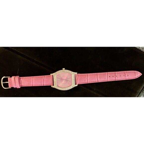 Sergio Valente Watch Women Pink Stainless Steel Rhinestone Bling Not Tested - Picture 4 of 9